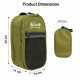 KIASH Polyester Toiletry Kit I Multi Pockets Cosmetic Makeup Pouch I Lightweight Shaving Bag Waterproof Travel Toiletry Kit for Women and Men (Green)