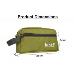 KIASH Polyester 3 Liter Travel Travel Bags Makeup Shaving Kit Pouch Aider Rust Toiletry | Toiletry Travel Kit Bag with Belt | Men & Women