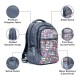 KIASH Stylish Water-Resistant Polyester Backpack for Men & Women with Padded Shoulder Straps | Full Mesh Back Backpack for School, College, Office, and Traveling