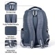 KIASH Stylish Water-Resistant Polyester Backpack for Men & Women with Padded Shoulder Straps | Full Mesh Back Backpack for School, College, Office, and Traveling