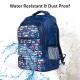 KIASH Stylish Water-Resistant Polyester Backpack for Men & Women with Padded Shoulder Straps | Full Mesh Back Backpack for School, College, Office, and Traveling