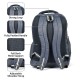 KIASH 33Liters Stylish Water-Resistant Polyester Backpack for Men & Women with Padded Shoulder Straps | Full Mesh Back Backpack for School, College, Office, and Traveling