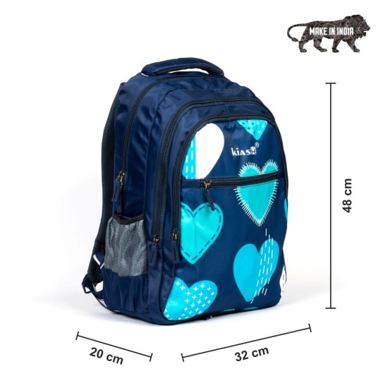 KIASH 31Liters Water-Resistant Polyester Backpack for School Boys & Girls with Padded Shoulder Straps | Stylish Printed Daypack Picnic Backpack for Kids