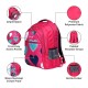 KIASH 31Liters Water-Resistant Polyester Backpack for School Boys & Girls with Padded Shoulder Straps | Stylish Printed Daypack Picnic Backpack for Kids