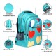 KIASH 31Liters Water-Resistant Polyester Backpack for School Boys & Girls with Padded Shoulder Straps | Stylish Printed Daypack Picnic Backpack for Kids