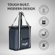 KIASH Water Resistant Lunch Bag with Lightweight Polyester Material and Sturdy Handle for Men and Women | Tiffin Bag for Office, School-Collage and Travelling use - DARK GREY