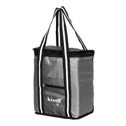 KIASH Water Resistant Lunch Bag with Lightweight Polyester Material and Sturdy Handle for Men and Women | Tiffin Bag for Office, School-Collage and Travelling use - GREY