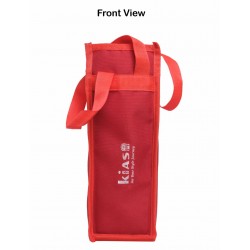 KIASH Water Bottle Bag| Carrier| Polyester Water Bottle Bag| Holder Bag Shopping |Hand Bag with Handle for Men & Women| Strap Fit Stainless Steel, Plastic Bottle (Red)