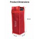 KIASH Water Bottle Bag| Carrier| Polyester Water Bottle Bag| Holder Bag Shopping |Hand Bag with Handle for Men & Women| Strap Fit Stainless Steel, Plastic Bottle (Red)