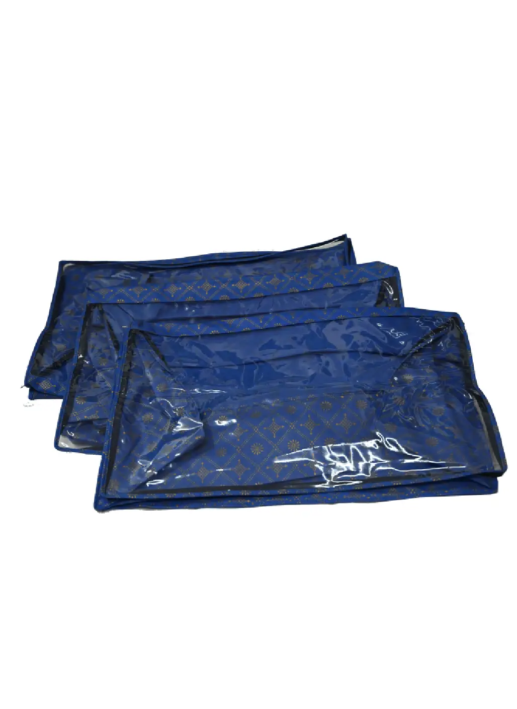 AASHI Big Cloth Organizer Set of 3 | Large Clothes Storage Bags with Zipper | Wardrobe Organizer for Sarees, Blankets, Bedsheets, Quilts & Seasonal Clothes